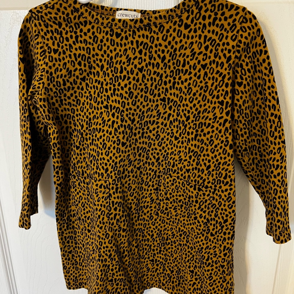 Crewcuts Girls Animal Print Tunic - Brown and Black
